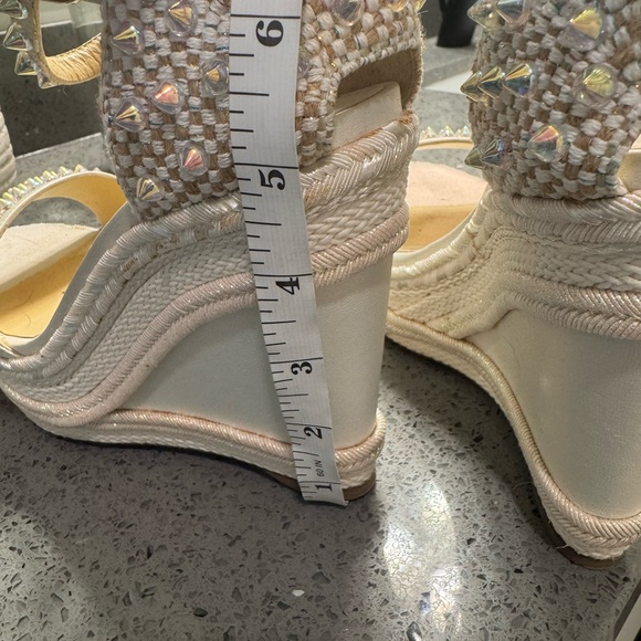 Christian Louboutin White Wedges - Picture 11 of 12